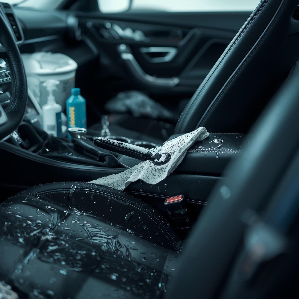 Hand washing car exterior at Drozelonfriz in Carmel Indiana